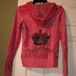 Juicy couture zip up velvet jacket